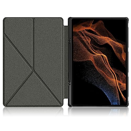 Tablet Cover Für Samsung Galaxy Tab S8 Ultra SM-X900, Slim PC Stand Hard Back Case Schutzhülle Smart Cover, viele Blickwinkel Folio Case Cover Tasche Automatik Schlaf von ADVDJBV