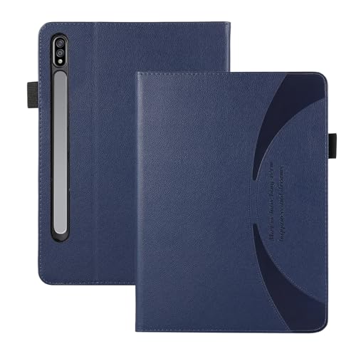 Tablet-Hülle Kompatibel mit Samsung Galaxy Tab S9/S7/S8 T870/T875 SM-X710 Tablet-Hülle, ultradünne, leichte PU-Leder-Schutzhülle, kratzfest, magnetische Stoßstange, Flip-Cover mit klappbarer Standfunk von ADVDJBV
