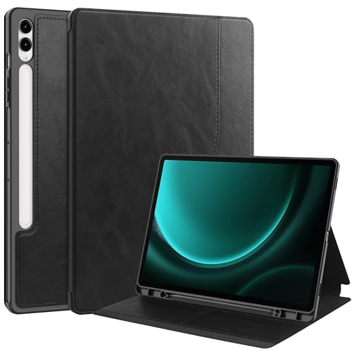 Tablet-Hülle Premium-Leder-Klapphülle Compatible with Tablets, kompatibel mit Samsung Galaxy Tab S9 Plus Hülle 12,4 Zoll 2023 X810/X816B/X818U, Schlaf-/Wachfunktion, Schutzhülle im Buchstil – Business von ADVDJBV