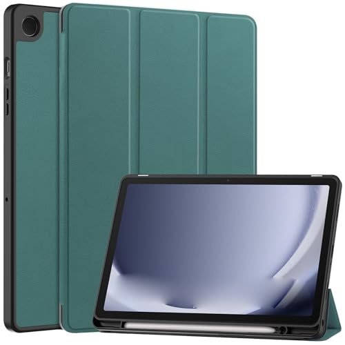 Tablet-Hülle Slim Case Smart Case kompatibel mit Samsung Galaxy Tab A9 Plus Hülle 11 Zoll SM-X210/SM-216/SM-X218 mit integriertem S-Stifthalter, weicher TPU-Schutzhülle, automatischer Sleep/Wake-Abdec von ADVDJBV