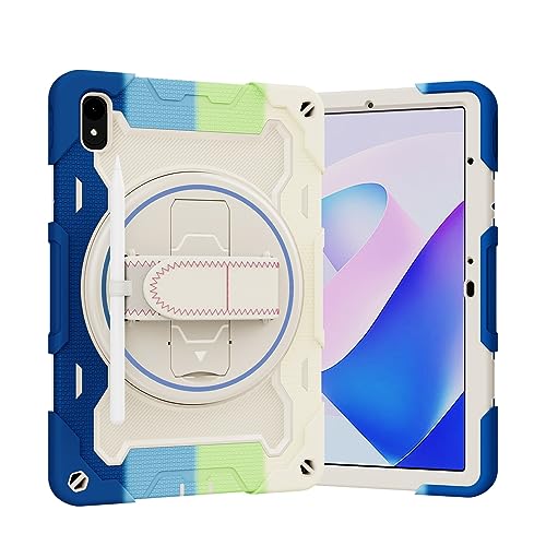 Tablet-Hülle Kinderhülle Compatible with Huawei MatePad 11 (2023) 11,0 Zoll, elastische Mehrwinkelhalterung + 360° verstellbare drehbare Handschlaufe, drei-in-eins, bruchsichere Schale, sturzsicher, S von ADVDJBV