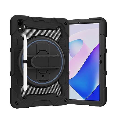 Tablet-Hülle Kinderhülle Compatible with Huawei MatePad 11 (2023) 11,0 Zoll, elastische Mehrwinkelhalterung + 360° verstellbare drehbare Handschlaufe, drei-in-eins, bruchsichere Schale, sturzsicher, S von ADVDJBV