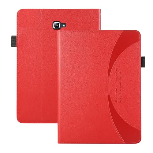Tablet-Hülle Kompatibel mit Samsung Galaxy Tab A 10.1 (2016) T580/T585 Tablet-Hülle, ultradünne, leichte PU-Leder-Schutzhülle, kratzfest, magnetische Stoßstange, Flip-Cover mit klappbarer Standfunktio von ADVDJBV