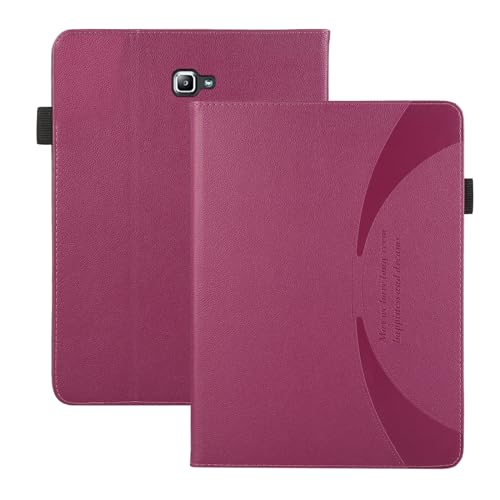 Tablet-Hülle Kompatibel mit Samsung Galaxy Tab A 10.1 (2016) T580/T585 Tablet-Hülle, ultradünne, leichte PU-Leder-Schutzhülle, kratzfest, magnetische Stoßstange, Flip-Cover mit klappbarer Standfunktio von ADVDJBV