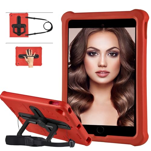 Tablet-Hülle Tablet-Hülle kompatibel mit iPad 10.2 (2021)/2020/2019/für iPad Air 2019 10,5 Zoll/Pro 10.5 2017, robuste robuste Hülle mit 360 drehbarem Ständer/Hand- und Schultergurtabdeckung Tablet-St von ADVDJBV
