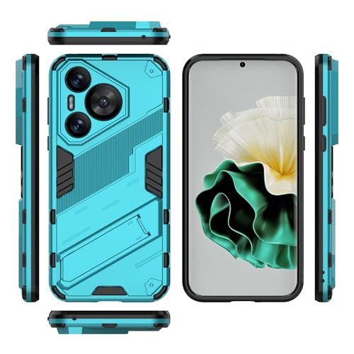 Telefonmodus, kompatibel mit Huawei Pura 70, stoßfeste Schutzhülle mit Ständer, Schutzhülle aus PC und TPU, kompatibel mit Mobiltelefonen (Blau) von ADVDJBV