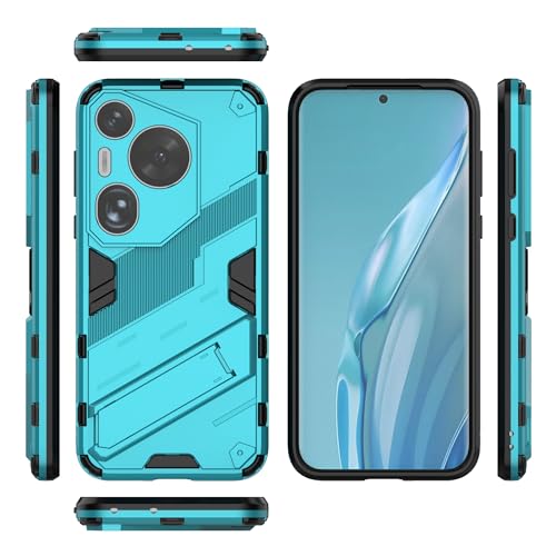 Telefonmodus, kompatibel mit Huawei Pura 70 Art, stoßfeste Schutzhülle mit Ständer, Schutzhülle aus PC und TPU, kompatibel mit Mobiltelefonen (Blu) von ADVDJBV