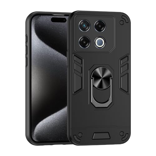 Telefonmodus, kompatibel mit Infinix GT 20 Pro, Schutzhülle mit Ständer und Fallschutz in Militärqualität, robuste Schutzhülle aus mattem strukturiertem Polycarbonat, Schwarz von ADVDJBV
