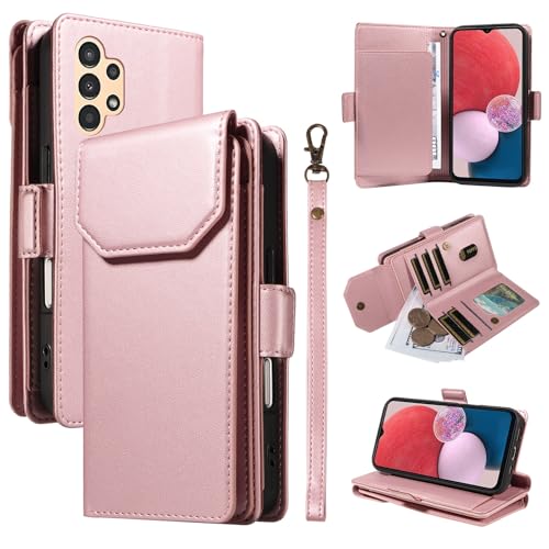Telefonzubehör Compatible with Samsung Galaxy A13 5G/4G Wallet Case with Card Holder for Women and Men, Fashion PU Leather Cover Side Buckle Hand Strap Wallet Phone Case Fit for Galaxy A13 6.5" Telefo Telefonzubehör Compatible with Samsung Galaxy A13 5G/4G Wallet Case with Card Holder for Women and Men, Fashion PU Leather Cover Side Buckle Hand Strap Wallet Phone Case Fit for Galaxy A13 6.5" Telefo von ADVDJBV