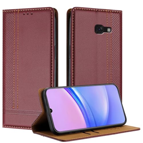Telefonzubehör Kompatibel mit Samsung Galaxy A3 2017 A320 Hülle Brieftasche, PU Leder Flip Folio Hülle mit Kartenhalter Klapphülle Kickstand [Stoßfeste TPU-Innenschale] Ultradünne Slim Handyhülle Tele von ADVDJBV