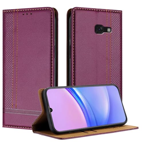 Telefonzubehör Kompatibel mit Samsung Galaxy A3 2017 A320 Hülle Brieftasche, PU Leder Flip Folio Hülle mit Kartenhalter Klapphülle Kickstand [Stoßfeste TPU-Innenschale] Ultradünne Slim Handyhülle Tele von ADVDJBV