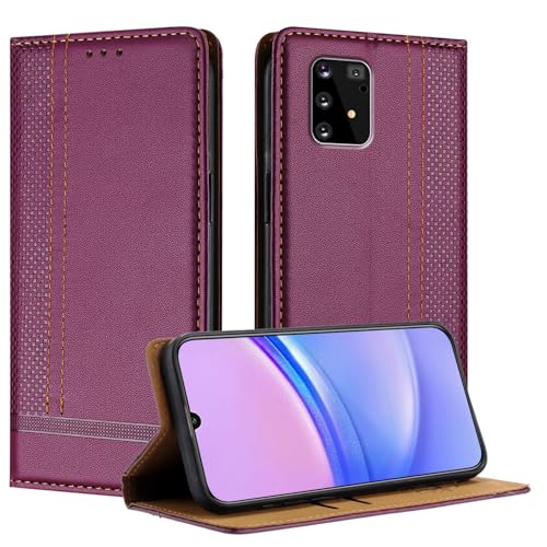 Telefonzubehör Kompatibel mit Samsung Galaxy A91/M80S/S10 lite Hülle Brieftasche, PU-Leder Flip Folio Hülle mit Kartenhalter Klapphülle Ständer [Stoßfeste TPU-Innenschale] Ultradünne schlanke Handyhül von ADVDJBV
