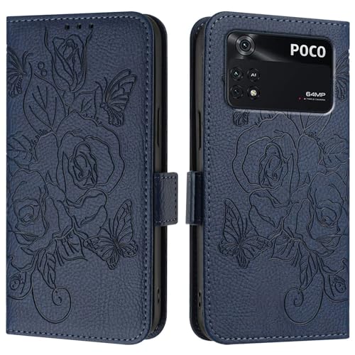 Telefonzubehör Kompatibel mit der Hülle Compatible with Xiaomi POCO M4 Pro 4G, Brieftaschen-Hülle, schmale Handy-Flip-Folio-Hülle aus PU-Leder, stoßfeste Schutzhülle mit Kartenhaltern + Handschlaufe T Telefonzubehör Kompatibel mit der Hülle Compatible with Xiaomi POCO M4 Pro 4G, Brieftaschen-Hülle, schmale Handy-Flip-Folio-Hülle aus PU-Leder, stoßfeste Schutzhülle mit Kartenhaltern + Handschlaufe T von ADVDJBV