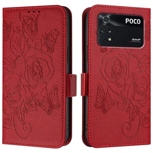 Telefonzubehör Kompatibel mit der Hülle Compatible with Xiaomi POCO M4 Pro 4G, Brieftaschen-Hülle, schmale Handy-Flip-Folio-Hülle aus PU-Leder, stoßfeste Schutzhülle mit Kartenhaltern + Handschlaufe T Telefonzubehör Kompatibel mit der Hülle Compatible with Xiaomi POCO M4 Pro 4G, Brieftaschen-Hülle, schmale Handy-Flip-Folio-Hülle aus PU-Leder, stoßfeste Schutzhülle mit Kartenhaltern + Handschlaufe T von ADVDJBV