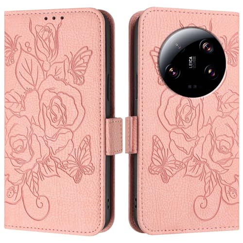 Telefonzubehör Kompatibel mit der Hülle Xiaomi 13 Ultra 5G, Brieftaschenhülle, schmale Handy-Flip-Folio-Hülle aus PU-Leder, stoßfeste Schutzhülle mit Kartenhaltern + Handschlaufe Telefonabdeckung(Pink Telefonzubehör Kompatibel mit der Hülle Xiaomi 13 Ultra 5G, Brieftaschenhülle, schmale Handy-Flip-Folio-Hülle aus PU-Leder, stoßfeste Schutzhülle mit Kartenhaltern + Handschlaufe Telefonabdeckung(Pink von ADVDJBV