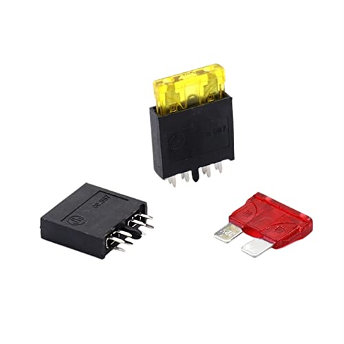 1/2/5 Satz 2P 8P PA66 250 V mit Standard-Blade-Sicherung Auto-Einsatz-Sicherungshalter Horizontal 06.087 PCB-Auto-Sicherungshalter JIZTGEDM (Color : 2p, Size : QTY 2Set) von ADovz