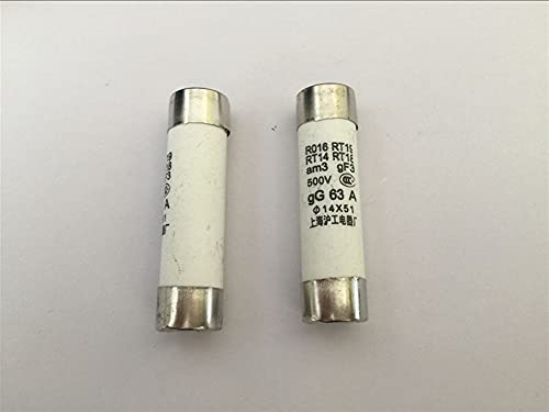 Sicherungen 20PCS Sicherung R016 RT18 63A 500V 14 * 51 Keramiksicherung Sicherungen JIZTGEDM von ADovz