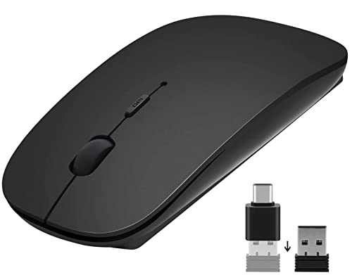 AE WISH ANEWISH Kabellose Maus USB fur Computer/Laptop/MacBook/Tablet 2.4G Wireless Slim Maus mit Nano-Empfänger und Adapter fur Windows/Mac/Linux/OS (2 * AAA-Batterien erforderlich) von AE WISH ANEWISH