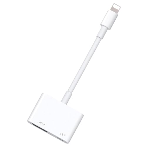 [Apple MFi Zertifiziert] Lightning auf HDMI Kabel, 1080P Digital AV HDMI Adapter für iPhone, HD Video Sync HDMI Display Konverter kompatibel mit iPhone/iPad zu TV/Projektor/Monitor von AEAOA