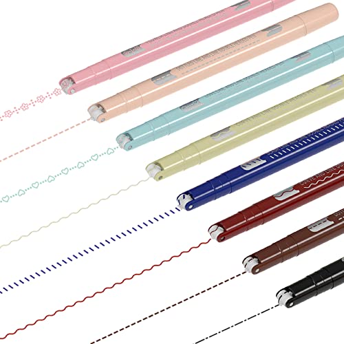 AECHY 8 x farbige Kurvenstifte für Notizen, Doppelspitze Stifte mit 5 verschiedenen Kurvenformen und 8 Farben feine Linien, Curve Textmarker Stift Set für Kinder Journaling Notizen AECHY 8 x farbige Kurvenstifte für Notizen, Doppelspitze Stifte mit 5 verschiedenen Kurvenformen und 8 Farben feine Linien, Curve Textmarker Stift Set für Kinder Journaling Notizen von AECHY