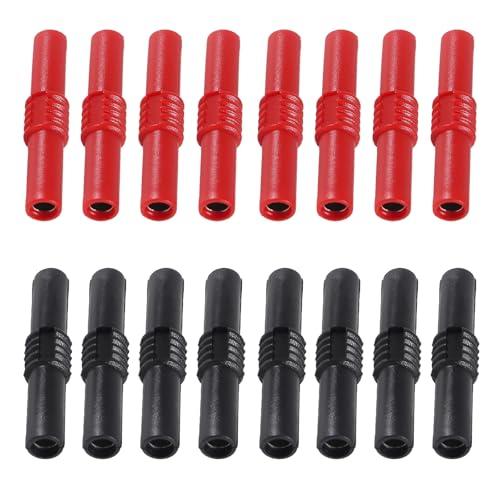 AEDIKO 16pcs 4mm Banana Plug Coupler Female to Female Banana Socket Jack Insulated Plug for 4 mm Banana Plug Connector Extension Adapter Multimeter Speaker von AEDIKO