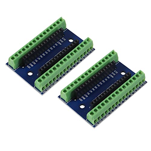 AEDIKO Nano-Schraubklemmenadapter, Schild, Erweiterungsplatine, Nano-Erweiterungsplatine, Nano IO Shield für Arduino Nano V3.0 AVR ATMEGA328P-AU Modul, 2 Stück von AEDIKO