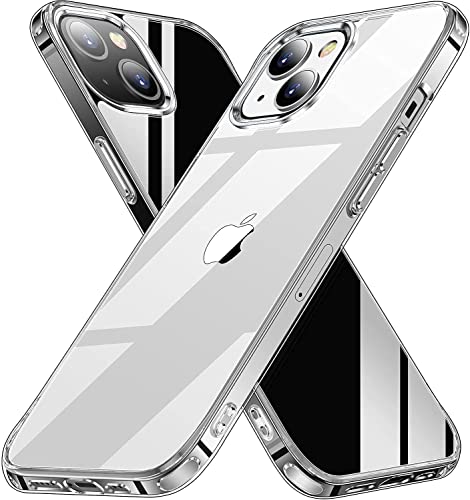 AEDILYS Stoßfest kompatibel für iPhone 13 Hülle, [4,5 m Fallschutz] [Kratzfest], schlanke, rutschfeste iPhone 13 Handyhülle, 15,4 cm – transparent, iPhone 13 transparent von AEDILYS