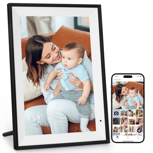 WiFi Digitaler Bilderrahmen 10 Zoll,1280x800 IPS HD Touchscreen Elektronischer Fotorahmen,32GB Foto Rahmen,Automatische Drehung,Teilen Sie Fotos Sofort von überall Aus WiFi Digitaler Bilderrahmen 10 Zoll,1280x800 IPS HD Touchscreen Elektronischer Fotorahmen,32GB Foto Rahmen,Automatische Drehung,Teilen Sie Fotos Sofort von überall Aus von AEEZO