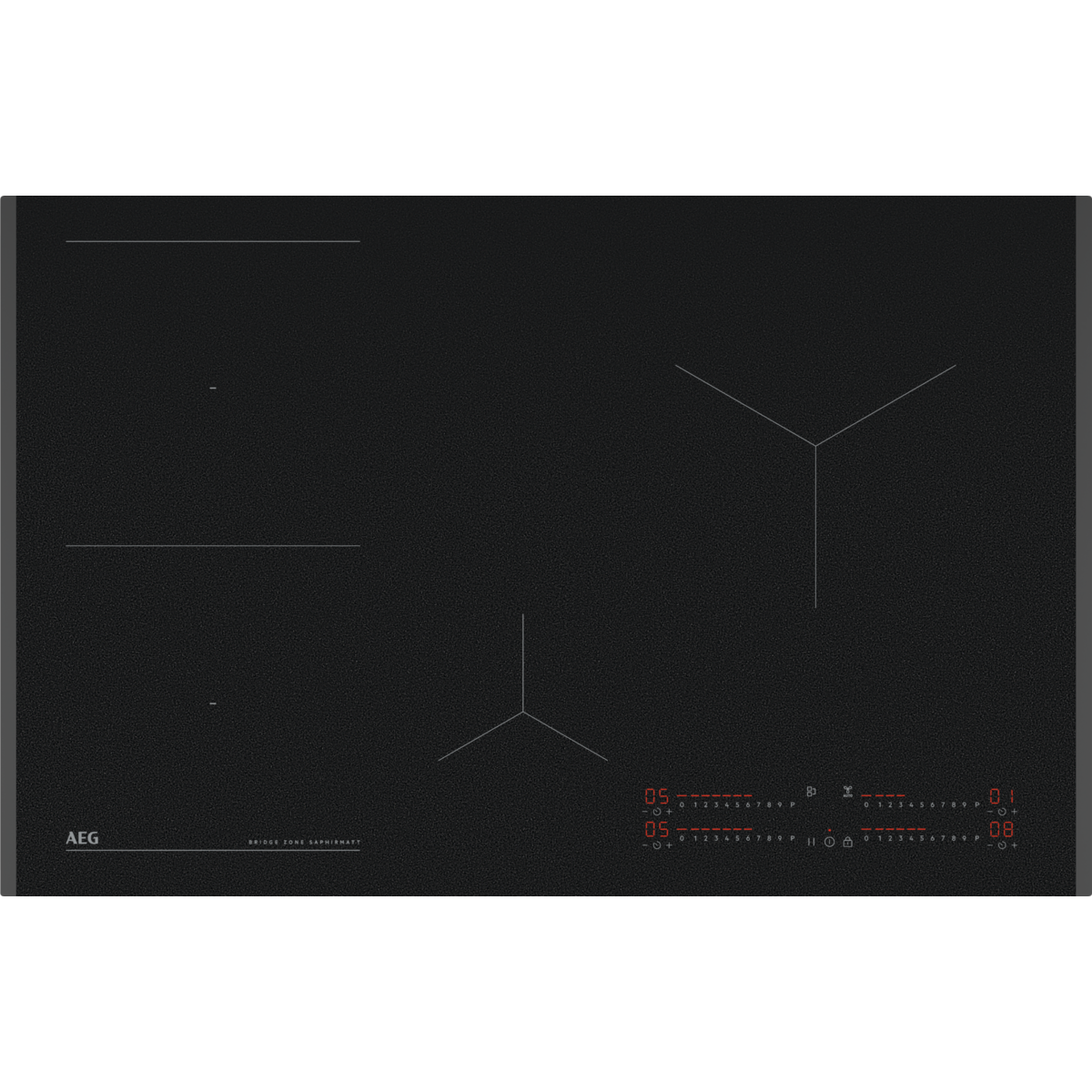AEG 6000 Flex / SaphirMatt® / Autarkes Induktionskochfeld / Hob²Hood / 80 cm TII84B0FFZ von AEG