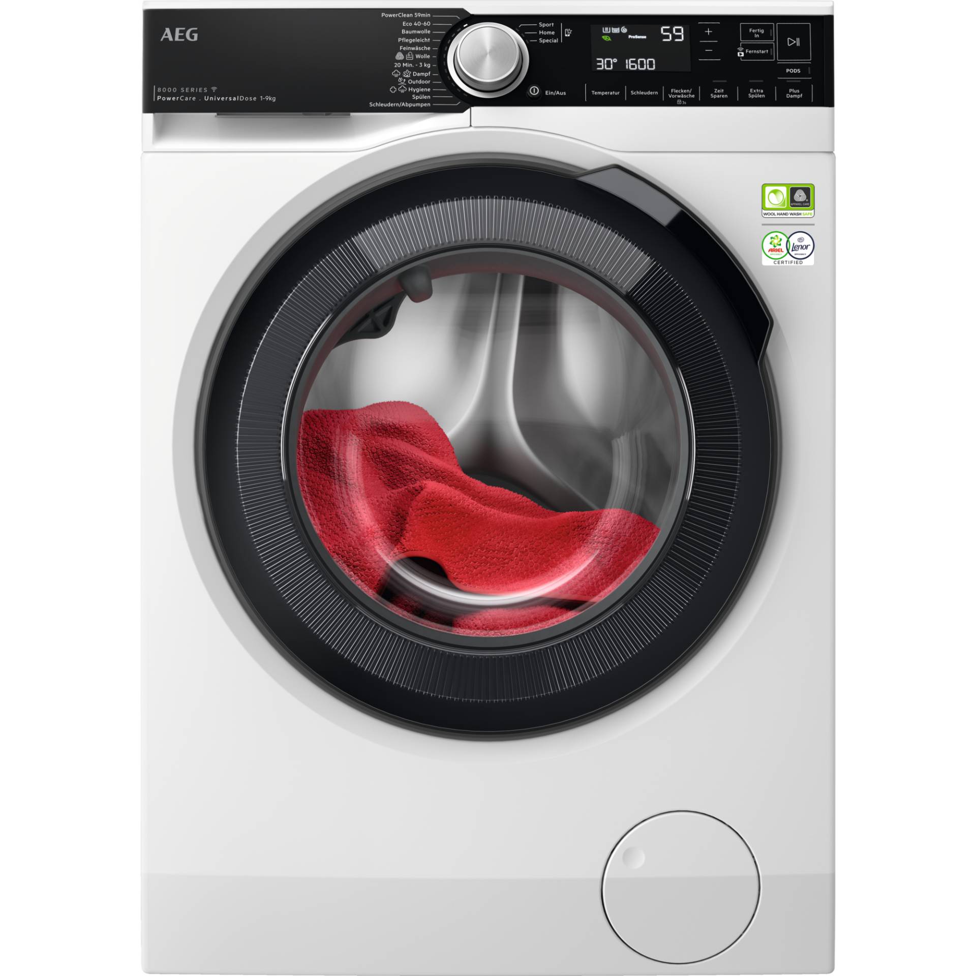 AEG 8000 PowerCare / UniversalDose WiFi / 9 kg LR8E80690 AEG 8000 PowerCare / UniversalDose WiFi / 9 kg LR8E80690 von AEG