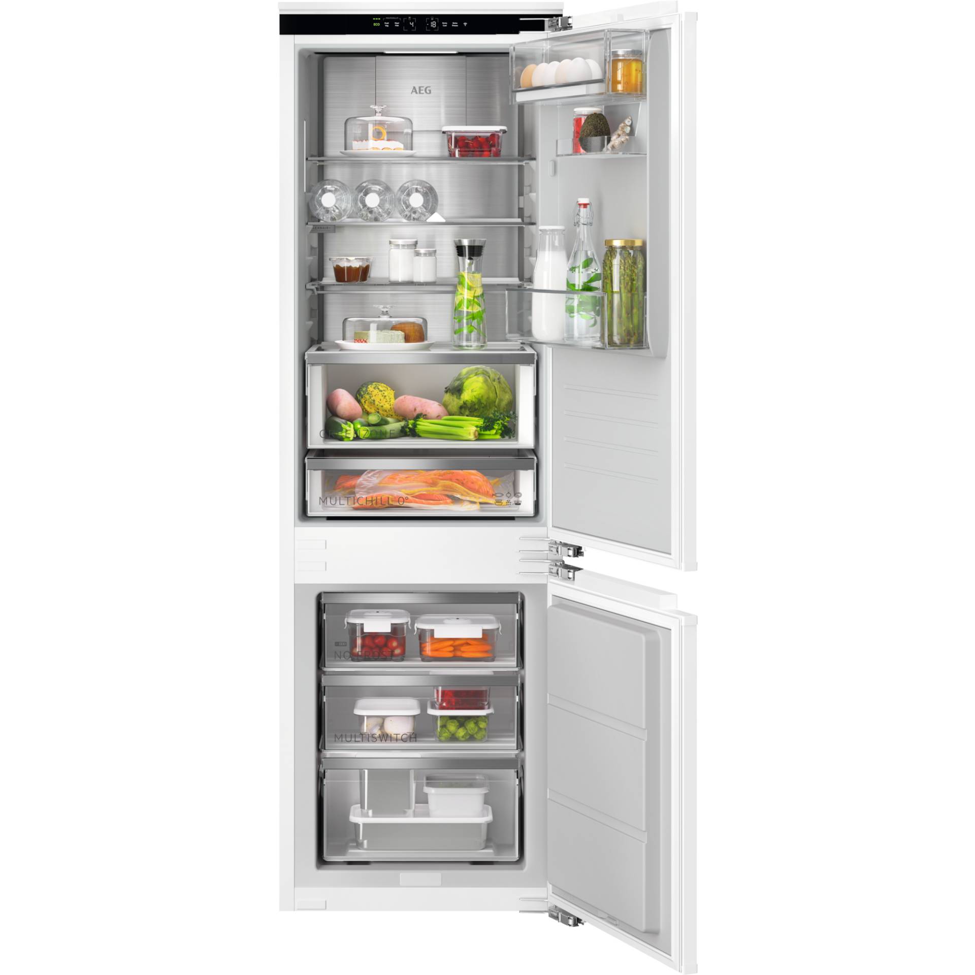 AEG 9000 MultiChill 0° / Einbau-Kühl-Gefrierkombination / WiFi-Vernetzung / 1780 mm / 223 L / Null-Grad-Schublade / Festtür TSC9V18WCC3 AEG 9000 MultiChill 0° / Einbau-Kühl-Gefrierkombination / WiFi-Vernetzung / 1780 mm / 223 L / Null-Grad-Schublade / Festtür TSC9V18WCC3 von AEG