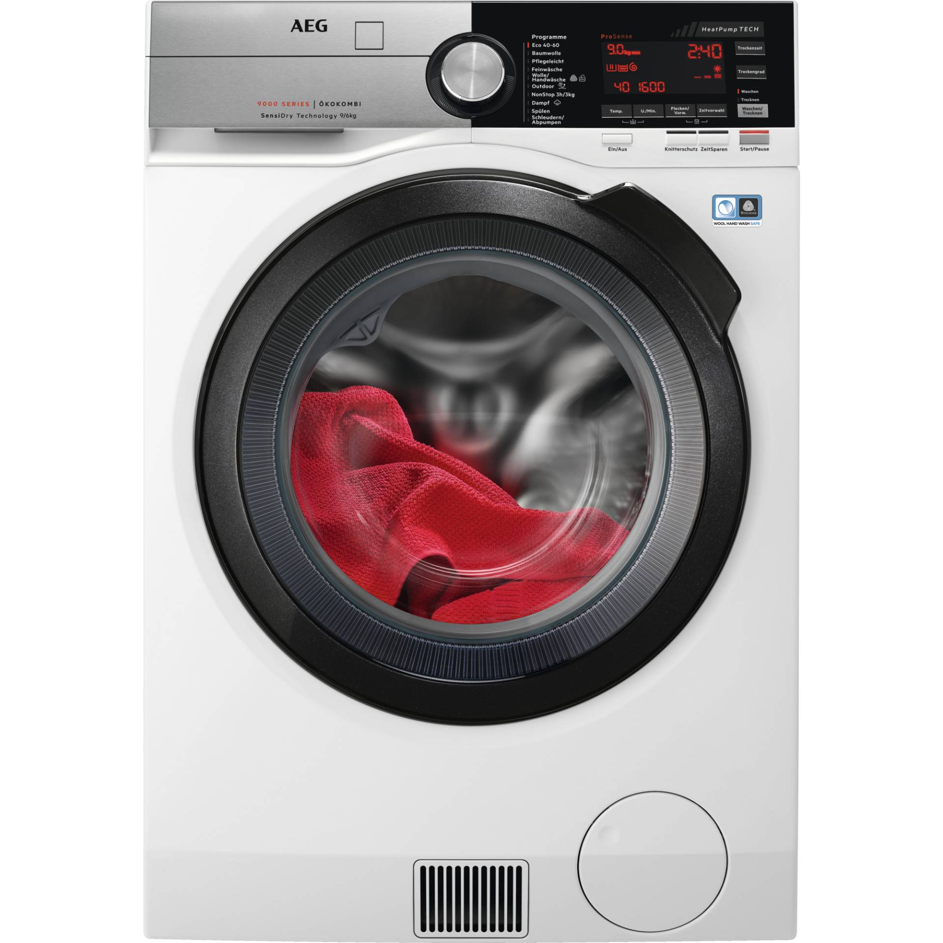 AEG 9000 SensiDry® / 6.0 kg Trocknen / Testsieger der Stiftung Warentest L9WEF80690 von AEG