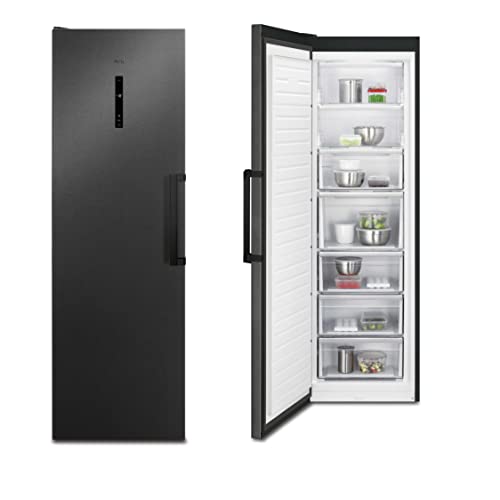 AEG AGB728E5NB Freistehender-Gefrierschrank / 1860 mm / 279 L / NoFrost / Farbe: Black Stainless Steel, Seiten dunklegrau / E von AEG