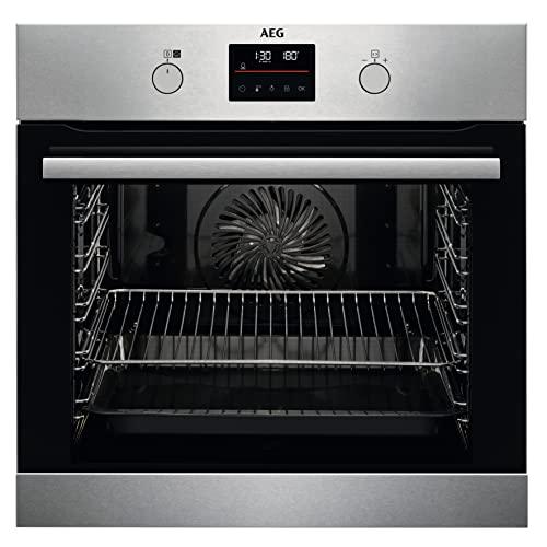 AEG BPB355060M / Serie 6000 mit SteamBake / Pyrolyse – Selbstreinigung / Touch-Bedienung / Grillfunktion / Display mit Uhr / Kindersicherung / A+ / Edelstahl mit Antifingerprint von AEG