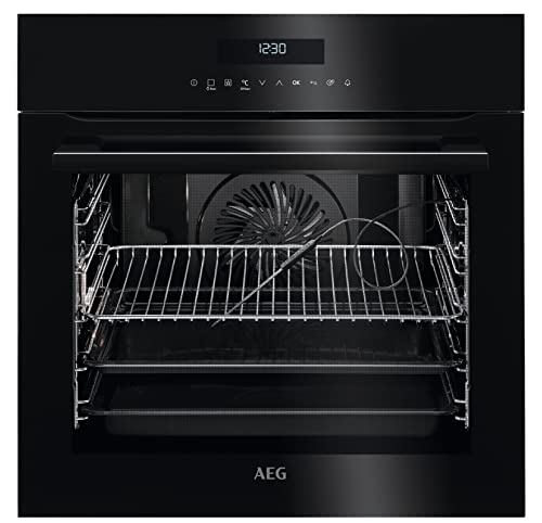 AEG BPE742220B Einbaubackofen / Pyrolyse – Selbstreinigung / Kerntemperatursensor / SoftClosing / Touch-Bedienung / Grillfunktion / Automatikprogramme / Display mit Uhr / A+ / Schwarz von AEG