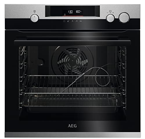 AEG BSS57606BM Einbau-Backofen / Pyrolyse Selbstreinigung / Serie 7000 mit Dampfunterstützung: außen knusprig & innen saftig / Kerntemperatursensor / 45 Automatikprogramme / LED-Touchdisplay / Schwarz von AEG