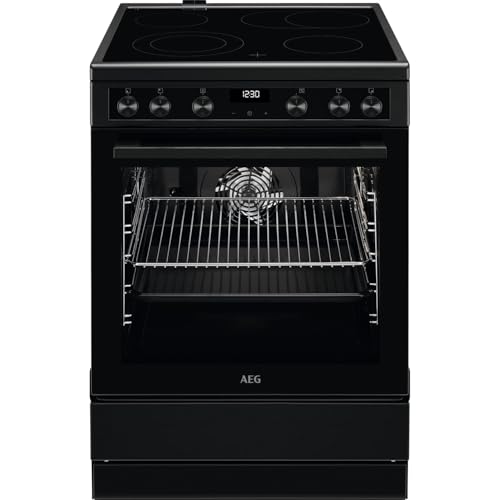 AEG CCB6446BBB 60 cm Standherd mit Glaskeramik-Kochfeld/Bräterzone/Mehrkreiskochzone/Versenkknebel/Touch-Bedienung/Grillfunktion/Display mit Uhr/A AEG CCB6446BBB 60 cm Standherd mit Glaskeramik-Kochfeld/Bräterzone/Mehrkreiskochzone/Versenkknebel/Touch-Bedienung/Grillfunktion/Display mit Uhr/A von AEG