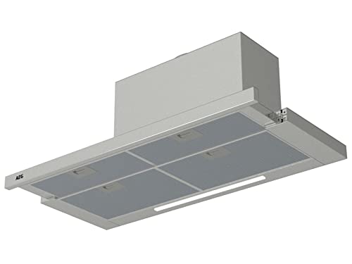 AEG DPE5960M Dunstabzugshaube, ausziehbar, 90 cm, 3 Geschwindigkeiten + Intensiv, Leistung bis 660 m³/h, Geräuschpegel 60 dB(A), inklusive Panel, LED-Lichter, Edelstahl, Klasse A von AEG