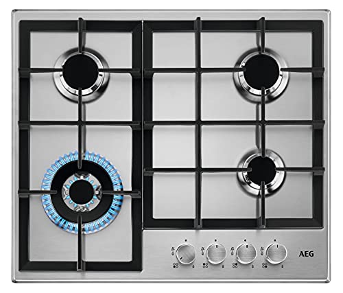 AEG HGB64400SM Slim Line Gaskochfeld, 60 cm, 4 Feuer, Edelstahl AEG HGB64400SM Slim Line Gaskochfeld, 60 cm, 4 Feuer, Edelstahl von AEG