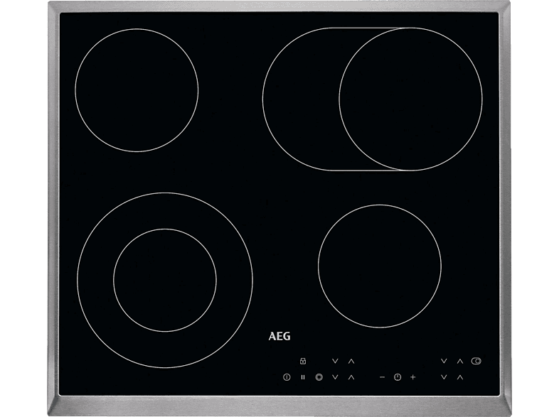 AEG HK634060XB Glaskeramikkochfeld (576 mm breit, 6 Kochfelder) von AEG