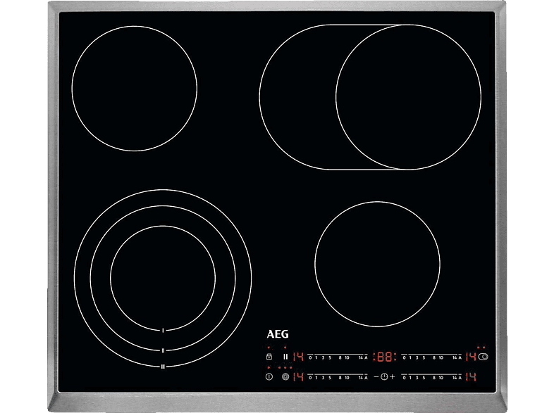 AEG HRB6447AXB Elektrokochfeld (576 mm breit, 4 elektronische Automatikkochstellen Kochfelder) von AEG
