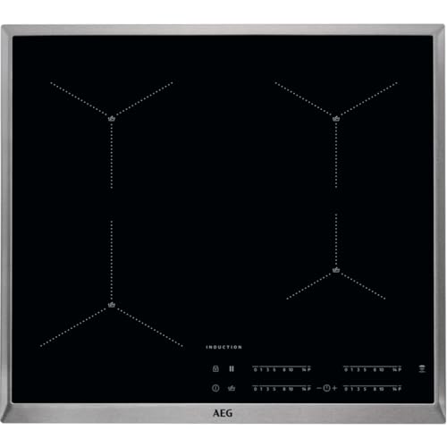 AEG IAE64411XB Autarkes Kochfeld / Induktion / Serie 7000 mit SenseBoil® / Hob²Hood / Slider-Bedienung / 60 cm / Edelstahlrahmen / 4 Kochzonen / Powerfunktion / Kindersicherung von AEG