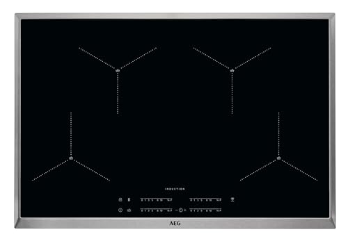 AEG IAE84411XB Autarkes Kochfeld / Induktion / Serie 7000 mit SenseBoil® / Hob²Hood / Slider-Bedienung / 80 cm / Edelstahlrahmen / 4 Kochzonen / Powerfunktion / Kindersicherung von AEG