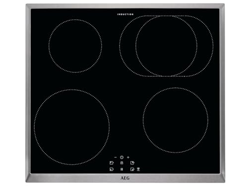 AEG IEB64010XB Herdgebundenes Kochfeld / Induktion / Hob²Hood / 60 cm / Edelstahlrahmen / 4 Kochzonen / Powerfunktion / Kindersicherung von AEG