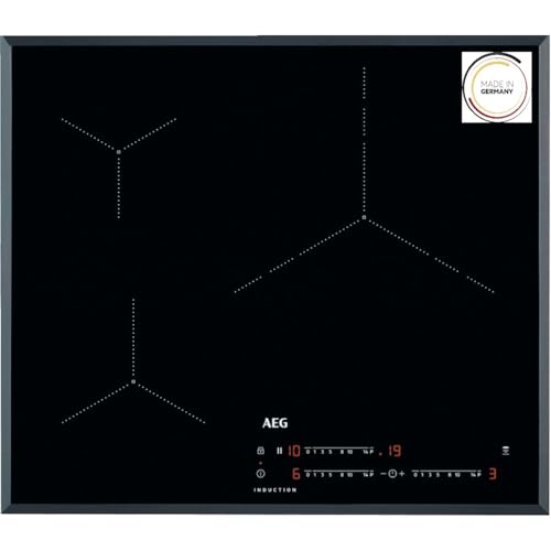 AEG IKB63435FB Induktionsplatte, 3-Zonen-Trocknung, Touch-Steuerung, Schnellheizung, Auto-Verbindungssystem, Pause-Funktion, schwarz, 60 cm von AEG