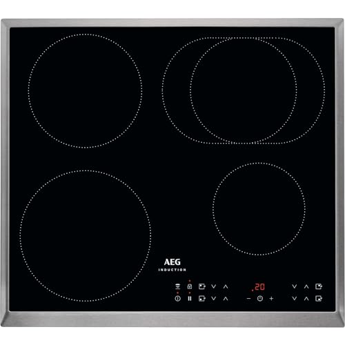 AEG IKS6431AXB Induktionskochfeld autark 60cm, 4 Zonen mit 4x Power-Funktion für schnelles Kochen, 7350 W, 14 Stufen, Edelstahlrahmen, Timer, Touch-Bedienung je Zone, kompatibel mit Haubenautomatik AEG IKS6431AXB Induktionskochfeld autark 60cm, 4 Zonen mit 4x Power-Funktion für schnelles Kochen, 7350 W, 14 Stufen, Edelstahlrahmen, Timer, Touch-Bedienung je Zone, kompatibel mit Haubenautomatik von AEG