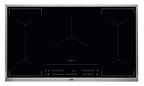 AEG IKE95454XB Autarkes Kochfeld / Induktion / Hob²Hood / Slider-Bedienung / 90 cm / Edelstahlrahmen / 5 Kochzonen / Bridge-Funktion / Powerfunktion / Kindersicherung von AEG