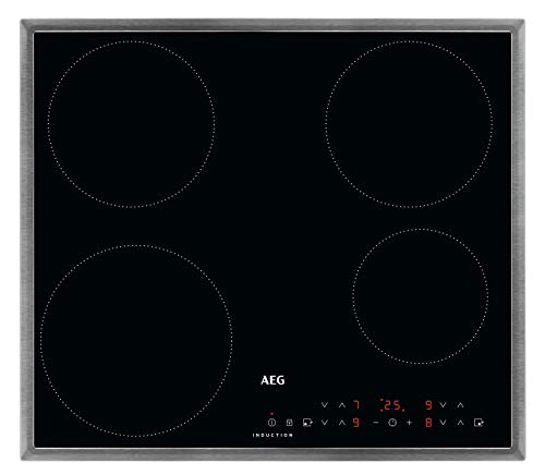 AEG Induktionskochfeld autark 60cm / 4 Zonen mit 2x Power-Funktion für schnelles Kochen / 9 Stufen / Edelstahlrahmen / Timer / Touch-Bedienung / Kindersicherung / Restwärmeanzeige / IKB6430AMB AEG Induktionskochfeld autark 60cm / 4 Zonen mit 2x Power-Funktion für schnelles Kochen / 9 Stufen / Edelstahlrahmen / Timer / Touch-Bedienung / Kindersicherung / Restwärmeanzeige / IKB6430AMB von AEG