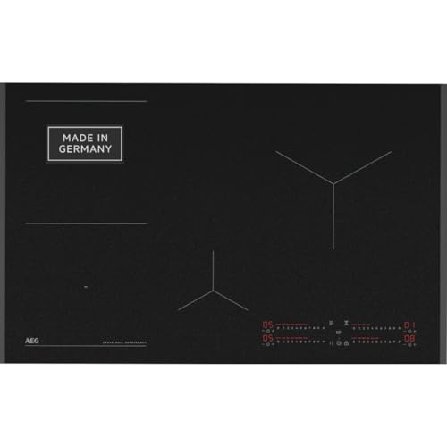 AEG Induktionskochfeld autark 80cm, Made in Germany, 4 Flex-Zonen mit Kratzresistenter SaphirMatt-Oberfläche, SenseBoil verhindert Überkochen, Bridge-Kombination 2er Zonen, Facetten-Design, TII84B1FFZ von AEG
