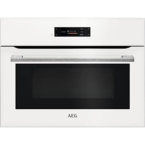 AEG KMK721880W Einbau-Mikrowelle mit 1000 W und Grill mit 1200 W Leistung, Auftauprogramm, 3 programmierte Funktionen, Display Excite (TFT-Touch), Weiß, 42 Liter von AEG